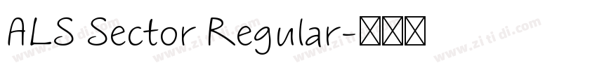 ALS Sector Regular字体转换